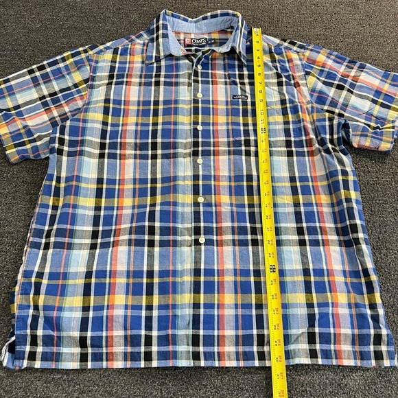 Ralph Lauren Chaps Mens XL Shirt Button Down Multicolor Plaid Linen Blend - Picture 13 of 14